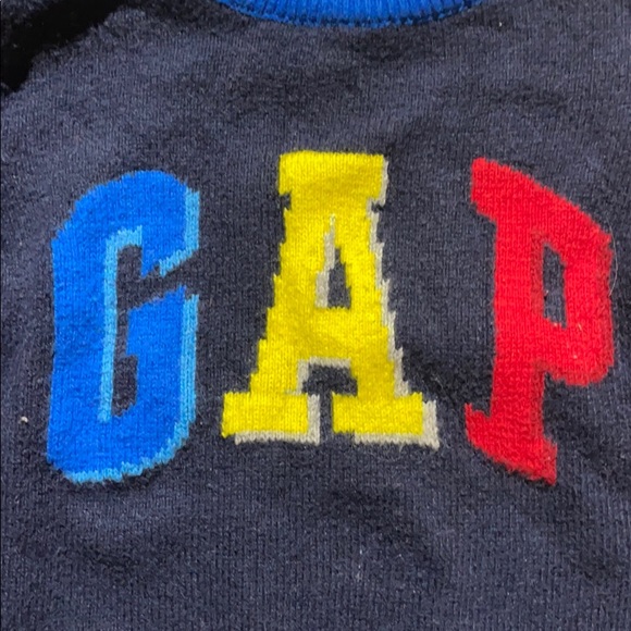 Boys Gap Rainbow Knit Crewneck Sweater Sz 3 - Picture 2 of 4